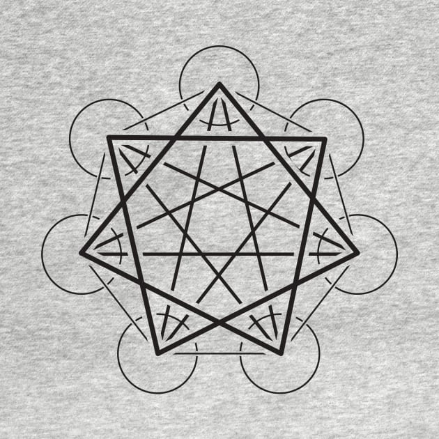 Heptagram (7 sided star) - Awesome Sacred Geometry Design by Nonstop Shirts